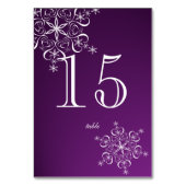 スノーフレークエレガンスパープルテーブル番号 テーブルナンバー (裏面)