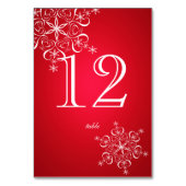 スノーフレークエレガンスレッド2テーブル番号 テーブルナンバー (裏面)