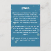 スノーフレークエレガントウィンターブルー |の結婚詳細 エンクロージャーカード (正面)