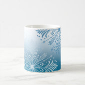 スノーフレークエレガントウィンターホリデーマグ コーヒーマグカップ (中央)