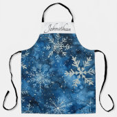 スノーフレークエレガントクリスマスエプロン エプロン (正面)