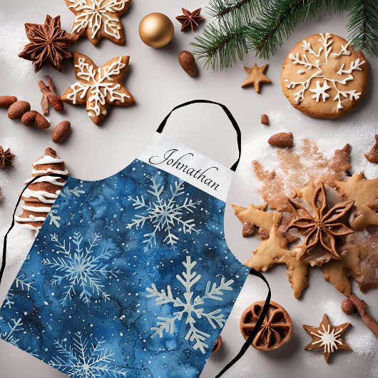 スノーフレークエレガントクリスマスエプロン エプロン