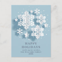 スノーフレークエレガントクリスマスグリーティングホリデー