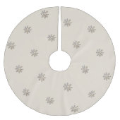 スノーフレークエレガントクリスマスツリースカート ブラッシュドポリエステルツリースカート (正面)