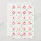 スノーフレークエレガントクリスマスフォトカード1枚の写真 シーズンカード (裏面)