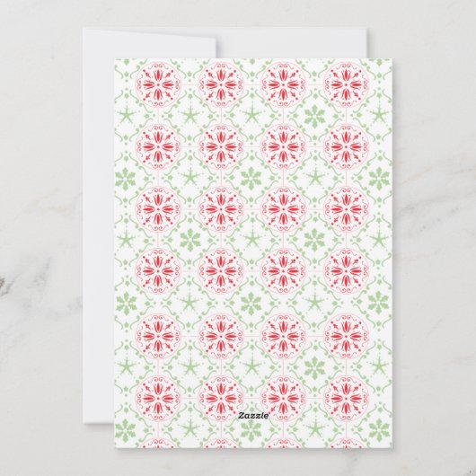 スノーフレークエレガントクリスマスフォトカード1枚の写真 シーズンカード (裏面)