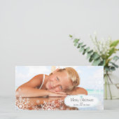 スノーフレークエレガントクリスマスフォトカード シーズンカード (スタンド正面)