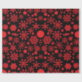 スノーフレークエレガントシルエットのカスタマイズ可能なギフト ラッピングペーパー (フラット)