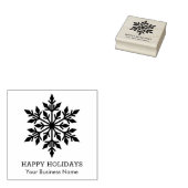 スノーフレークエレガントハッピーホリデースモールビジネス ラバースタンプ (押印)