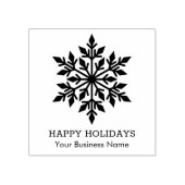 スノーフレークエレガントハッピーホリデースモールビジネス ラバースタンプ (インプリント)