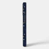 スノーフレークエレガントパターン(濃い青) Case-Mate iPhoneケース (裏面 / 左)