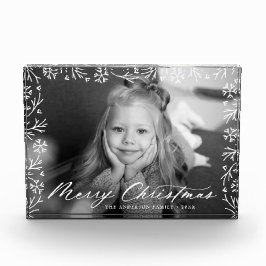 スノーフレークエレガントフレームクリスマス フォトブロック