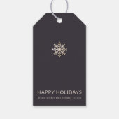 スノーフレークエレガントホリデーギフトラベル ギフトタグ (正面)