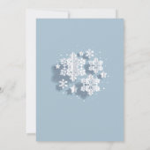 スノーフレークエレガントホリデークリスマスイブ 招待状 (裏面)