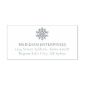 スノーフレークエレガントホリデースタンプのビジネスアドレス セルフインキングスタンプ (デザイン)