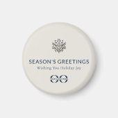 スノーフレークエレガントホリデーマグネット マグネット (正面)