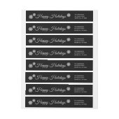 スノーフレークエレガントホリデーラップラのまわりにベル ラップアラウンドラベル (シート)