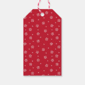 スノーフレークエレガントリースレッドホリデーフォト ギフトタグ (裏面)