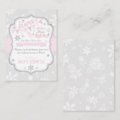 スノーフレークオムツとトゥチュラッフルチケット エンクロージャーカード (正面/裏面)