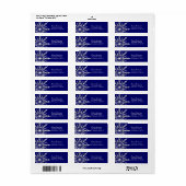 スノーフレークオンブルーホリデイ差出人住所 ラベル (フルシート)