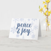 スノーフレークオーナメントアイスブルー カード (黄色い花)