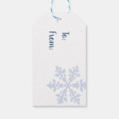 スノーフレークオーナメントアイスブルー ギフトタグ (裏面)