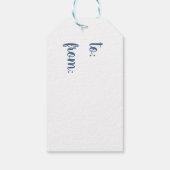 スノーフレークオーナメントアイスブルー ギフトタグ (裏面)