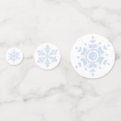 スノーフレークオーナメントアイスブルー コンフェッティ (裏面)