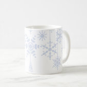 スノーフレークオーナメントアイスブルー コーヒーマグカップ (正面右)