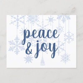 スノーフレークオーナメントアイスブルー シーズンポストカード