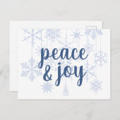 スノーフレークオーナメントアイスブルー シーズンポストカード (正面/裏面)