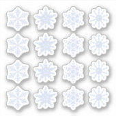 スノーフレークオーナメントアイスブルー シール (正面)