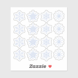 スノーフレークオーナメントアイスブルー シール