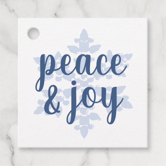 スノーフレークオーナメントアイスブルー フェイバータグ (正面)