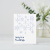 スノーフレークオーナメントアイスブルー ポストカード (スタンド正面)