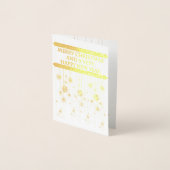 スノーフレークオーナメントクリスマスカード 箔カード (正面)