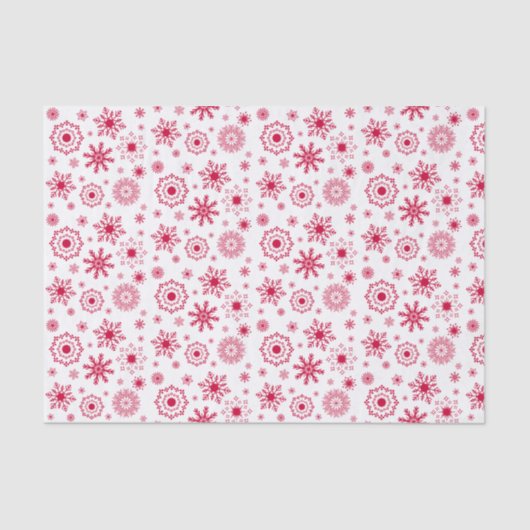 スノーフレークオーナメントクリスマスホリデーティッシュペーパー 薄葉紙 (正面)