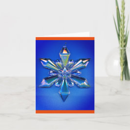 スノーフレークオーナメントクリスマスホリデーブルー シーズンカード