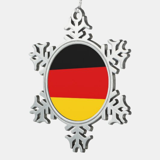 スノーフレークオーナメントドイツ国旗 スノーフレークピューターオーナメント (右)