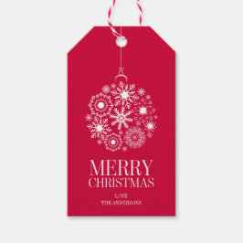 スノーフレークオーナメントメリークリスマスギフトラベル ギフトタグ