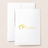 スノーフレークオーナメントメリークリスマスフォイルカード 箔カード (裏面封筒付き)