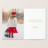 スノーフレークオーナメントメリークリスマスフォイルカード 箔カード (内部)