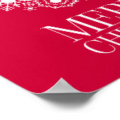 スノーフレークオーナメントメリークリスマスホリデーポスター ポスター (角)