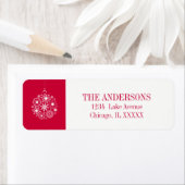 スノーフレークオーナメントメリークリスマス住所 シール (インサイチュ)