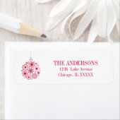 スノーフレークオーナメントメリークリスマス住所 シール (インサイチュ)