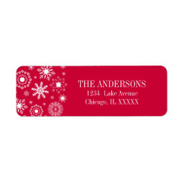 スノーフレークオーナメントメリークリスマス住所 シール