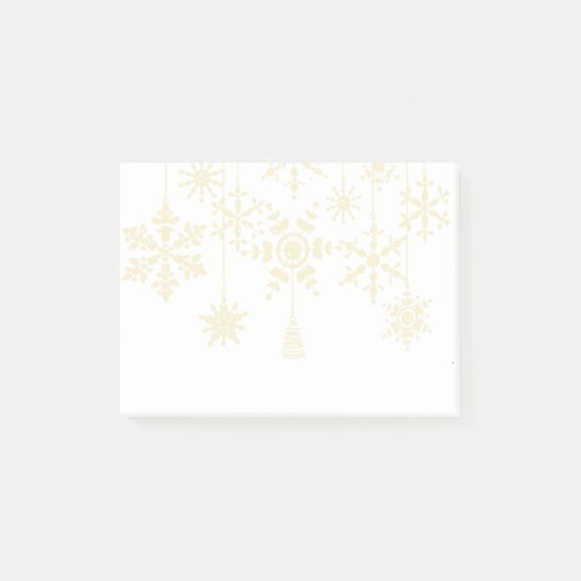 スノーフレークオーナメント金ゴールド ポストイット (正面)