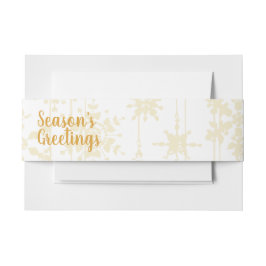 スノーフレークオーナメント金ゴールド 招待状ベリーバンド