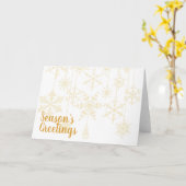 スノーフレークオーナメント ゴールド カード (黄色い花)