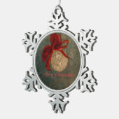 スノーフレークオーナメント スノーフレークピューターオーナメント (右)